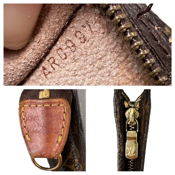 Authentic Louis Vuitton Brown Monogram Leather Toiletry Cosmetic Pouch Bag Case - Picture 2 of 13